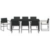 vidaXL Conjunto de Comedor de Jard&iacute;n 9 pcs Negro