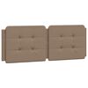vidaXL Cabecero de cama acolchado Zadar cuero sint&eacute;tico capuchino 140 cm