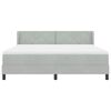 vidaXL Cama tipo Box Spring Gris Claro 200 x 180 cm Poli&eacute;ster