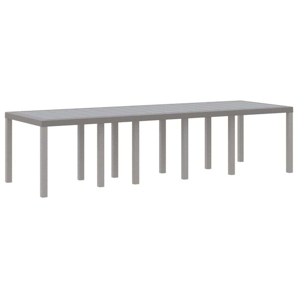 vidaXL Conjunto de Comedor de Jardín con cojín 11 pcs Gris claro