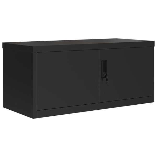 vidaXL Armario archivador de acero negro 90x40x180 cm