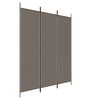 vidaXL Biombo divisor de 3 paneles de tela gris antracita 150x200 cm