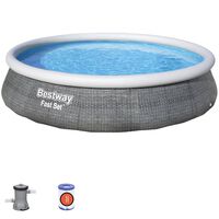 Bestway Juego de piscina inflable Fast Set con bomba 396x84 cm