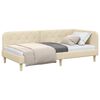 vidaXL Estructura de cama en esquina Crema 90 x 190 cm tela