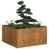 vidaXL Jardinera oxidada 80x80x40 cm acero corten