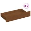 vidaXL Estructura de cama 2 cajones madera pino marr&oacute;n miel 140x200 cm