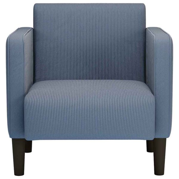 vidaXL Sill&oacute;n con reposabrazos azul 54 cm tejido de pana