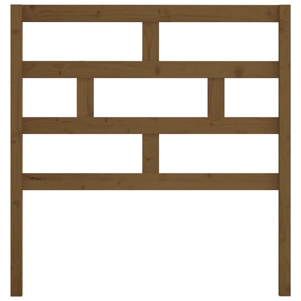 vidaXL Cabecero de cama madera maciza de pino marrón miel 96x4x100 cm