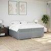 vidaXL Cama box spring con colch&oacute;n tela gris claro 200x200 cm