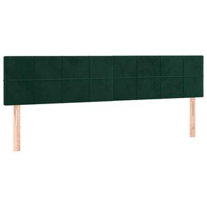 vidaXL Cabeceros 2 unidades de terciopelo verde oscuro 100x5x78/88 cm
