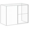 vidaXL Caseta perros corral acero galvanizado gris claro 214x457x181cm