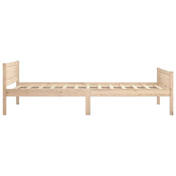 vidaXL Estructura de cama sin colchón madera maciza de pino 100x200 cm