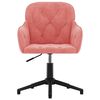 vidaXL Silla de oficina giratoria de terciopelo rosa