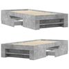 vidaXL Estructura de cama madera de ingenier&iacute;a gris hormig&oacute;n 100x200cm