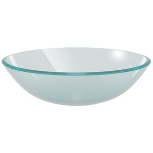 vidaXL Lavabo de vidrio templado 42 cm esmerilado