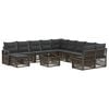 vidaXL Conjunto de sof&aacute;s de jard&iacute;n 12 uds. Gris rat&aacute;n sint&eacute;tico