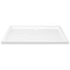 vidaXL Plato de ducha rectangular ABS blanco 70x100 cm