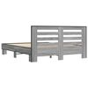 vidaXL Estructura cama madera ingenier&iacute;a metal gris Sonoma 150x200 cm