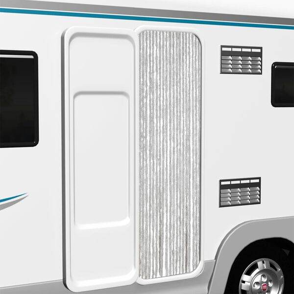 vidaXL Cortina antimoscas chenilla gris 56x200 cm