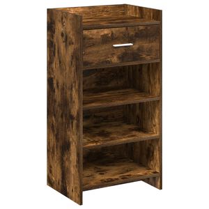 vidaXL Armario Zapatero con caj&oacute;n Roble Ahumado 48 x 36 x 92 cm