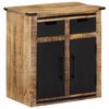 vidaXL Aparador con 2 cajones madera maciza de mango 55x35x60 cm