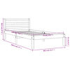 vidaXL Estructura de cama sin colch&oacute;n madera maciza marr&oacute;n 75x190 cm