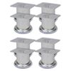 vidaXL Patas de sof&aacute; 8 unidades redondas cromadas 60 mm