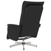 vidaXL Sill&oacute;n reclinable con reposapi&eacute;s cuero sint&eacute;tico negro