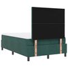 vidaXL Cama tipo Box Spring con colch&oacute;n Verde oscuro 120 x 190 cm tela