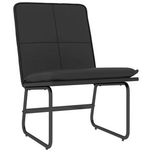 vidaXL Sill&oacute;n de cuero sint&eacute;tico negro 54x75x76 cm