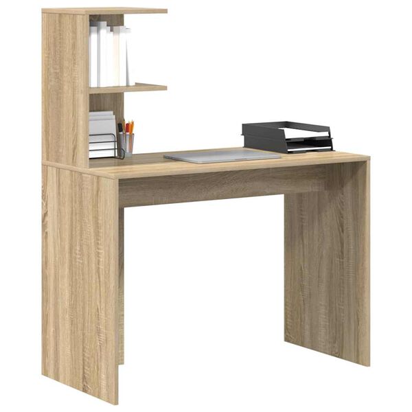 vidaXL Escritorio Roble Sonoma 102 x 50 x 124 cm Madera contrachapada