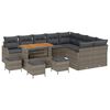 vidaXL Conjunto de sof&aacute; de jard&iacute;n 13 uds. 12-N&uacute;mero de plazas Gris