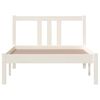 vidaXL Estructura de cama sin colch&oacute;n madera maciza blanco 90x200 cm
