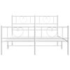 vidaXL Estructura cama sin colchón con estribo metal blanco 150x200 cm