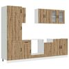 vidaXL Mueble de cocina Kalmar 8 piezas artesanal roble