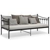 vidaXL Estructura de sofá cama sin colchón metal negro 90x200 cm