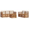 vidaXL Juegos de sof&aacute;s 6 pcs Natural Madera de Acacia S&oacute;lida