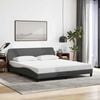 vidaXL Estructura de cama Dover de tela gris oscuro 180x200 cm