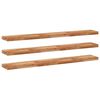 vidaXL Estante flotante 3 uds madera acacia acabado aceite 140x20x4 cm