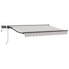 vidaXL Armaz&oacute;n de toldo manual con LEDs Gris claro y blanco. 4 x 3 m