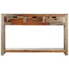 vidaXL Mesa consola con 3 cajones madera maciza acacia 120x30x75cm