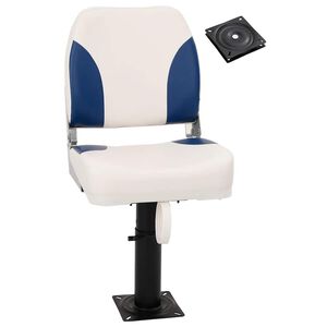 vidaXL Asiento de barco con pedestal altura ajustable 360&deg; giratorio