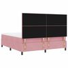 vidaXL Cama tipo Box Spring con colch&oacute;n Rosa 180 x 200 cm tela
