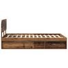 vidaXL Estructura de cama con cabecera Madera vieja 120 x 190 cm