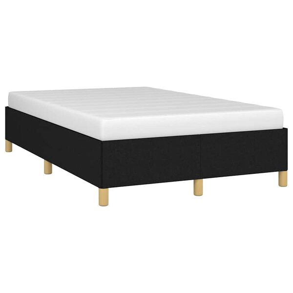 vidaXL Estructura de cama sin colch&oacute;n tela negro 120x190 cm