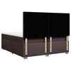 vidaXL Cama box spring con colch&oacute;n tela marr&oacute;n oscuro 200x200 cm