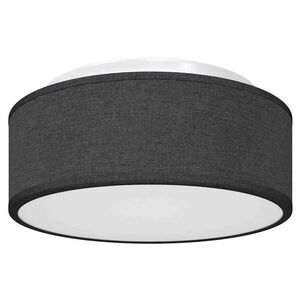 vidaXL L&aacute;mpara de techo con focos Negro 30 x 30 x 13,5 cm tela