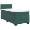 vidaXL Cama box spring con colch&oacute;n terciopelo verde oscuro 90x200 cm