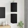 vidaXL Mueble de TV de Pared 2 pcs Roble Negro 30,5 x 30 x 60 cm