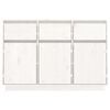 vidaXL Aparador de madera maciza de pino blanco 110x34x75 cm